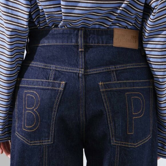 BAUM UND PFERDGARTEN Nara Wide-Leg Ankle Crop Dark Denim Jeans Sz 34 (US 2) - Picture 7 of 15